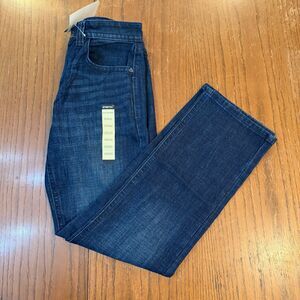 Minimalist Dark Wash Stretch Denim Jeans Regal Exchange Straight Fit 32x32